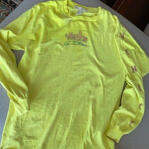 Neon long sleeve graphic tee
